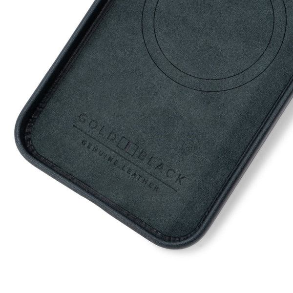 iPhone 15 Pro Leather Case Luxe blue with MagSafe
