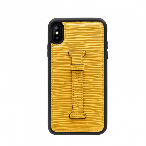 IPHONE XS MAX FINGER-HOLDER CASE UNICO YELLOW