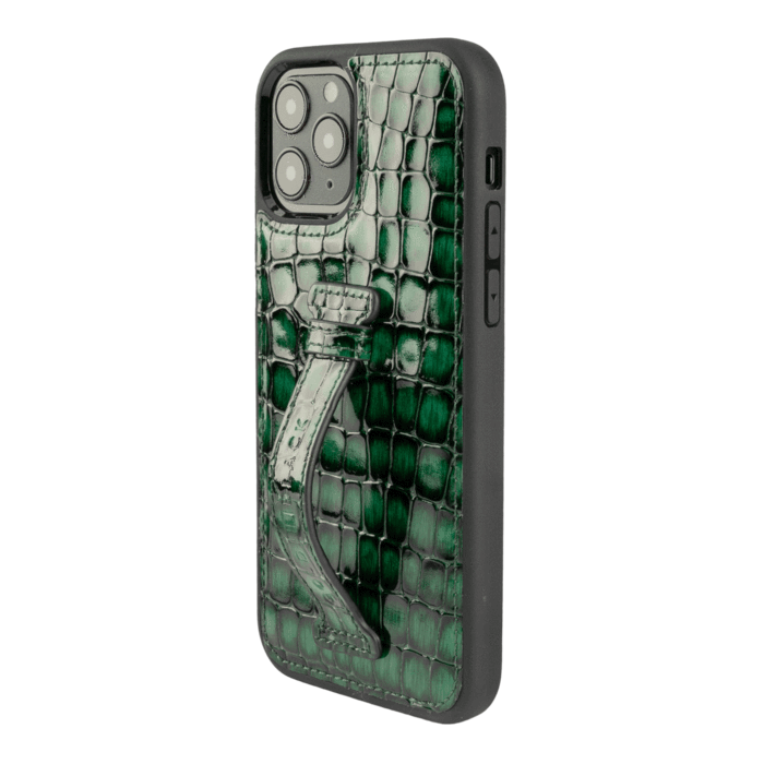 جراب جلد IPHONE 12/12 PRO مع حامل إصبع MILANO GREEN