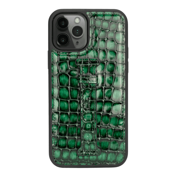 جراب جلد IPHONE 12/12 PRO مع حامل إصبع MILANO GREEN