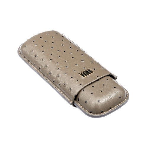 CIGAR CASE OSTRICH GREY